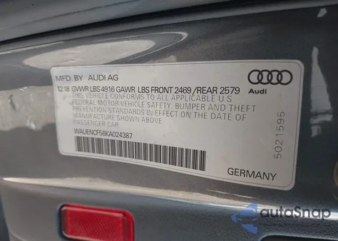 2019 Audi A5 45 Premium from USA, damaged, VIN WAUENCF56KA024387